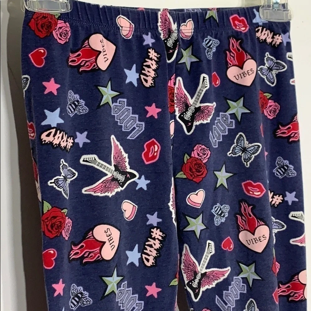 Children’s Place Rock Star all over print legging kids large girls active